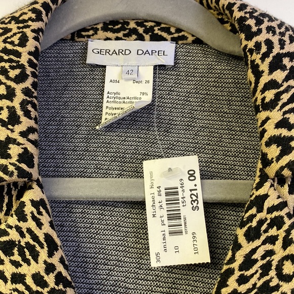 New with tags leopard print belted jacket. Beautiful material. - Picture 2 of 3